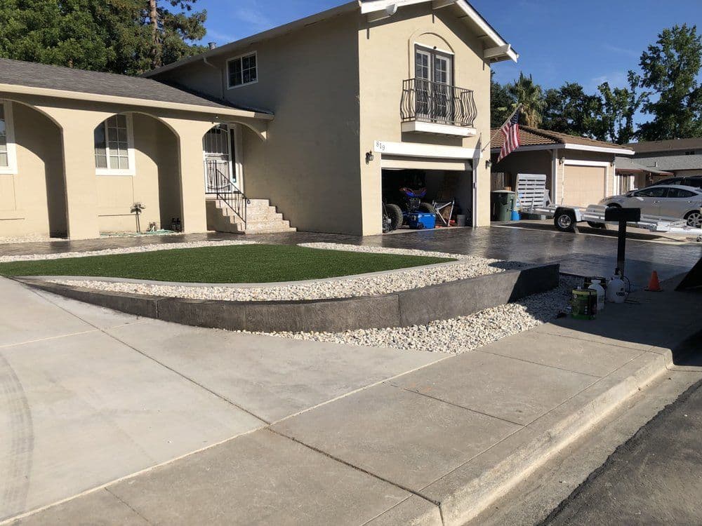 Completed residential project by J C Garden Tree Service.