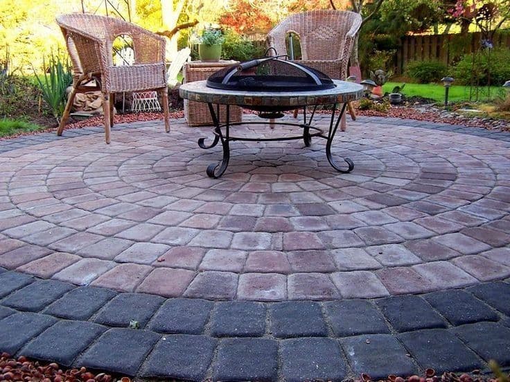 Completed concrete project by J C Garden Tree Service.