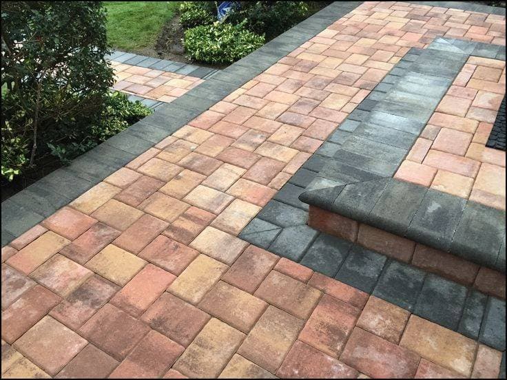Concrete and outdoor improvement work by J C Garden Tree Service.